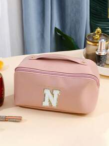 1pc Make-uptas, Toilettas, Reisorganizertas, Cosmetische kwastentas, Hangende make-uptas, Datatas, Cosmetische opbergtas, Reistas, Handtas, Lingerietas, Schoenen- en kledingorganizertas, Geschikt voor lipgloss, lippenstift, make-upkwasten, lipliner, wenkbrauwpotlood, oogschaduwpalet, lingerie, tandpasta, tandenborstel, cosmetica, huidverzorging, wenkbrauwpotlood, poederdons, kam, nagellak, manicure, sieraden, parfum, briefpapier, digitale productopslag