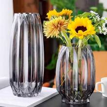 Nordic Minimalist Clear Glass Vase - Transparent Decorative Fresh Flower Watering Vase - Elegant Living Room Home Decor Gifts Birthday Graduation