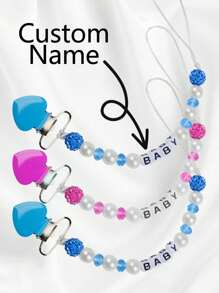 1 pieza Cadena antiperidida DIY, Cadena antiperidida específica para viajes DIY, Clip de cadena antiperidida DIY, Clip de cadena antiperidida DIY de color aleatorio, Clip de cadena antiperidida DIY con cuentas de silicona y anillo de madera, Clip de cadena antiperidida DIY duradero - Regalo para amigos/Regalo de consuelo/Regalo de cadena de madera/Regalo de fiesta/Regalo de cumpleaños/Regalo de Año Nuevo, Fiesta del primer diente, Clip de cadena antiperidida DIY personalizado