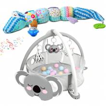 4-In-1 Baby Play Mat Baby Gym,Tummy Time Mat For Floor Activity Gym Ball Pit Including 30 Balls With 5 Infant Learning Sensory Baby Toys For Newborn Toddler To Develop Motor Cognition Boy & Girl Spring Gifts - Koala + Sâu xanh - Xem 1