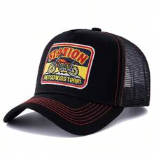 JZML 1pc Men's Letter Embroidery Motorcycle Truck Driver Hat - Trucker Hat - View 3