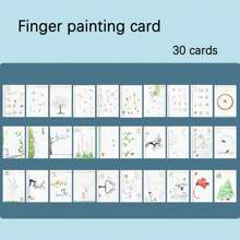 1pc Finger Painting Drawing Book, Handmade Graffiti Painting Stamp Pad Coloring Book, Washable Paint Graffiti DIY Album, Suitable For School, Home, Leisure Time,Mother's Day,Mom's Gift,Back To School,School Supplies