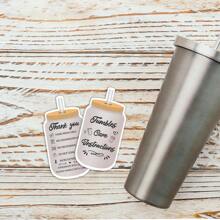 50pcs/Pack, Tumbler Care Instruction Cards, Thank You Cards Suitable For Small Businesses, Handmade Glasses, Mugs, Online Shops, Cup Stores Packaging Inserts, Artistic Design Cards,Back To School,School Supplies
