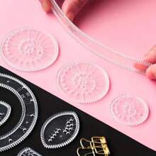 1 Pack Of 22pcs/Set Multipurpose Ruler, Transparent Magic Template, Create Stunning Spiral Patterns, Draw Various Designs, Multifunctional Geometric Drawing Ruler, Magical Drawing Kit (Random Color)