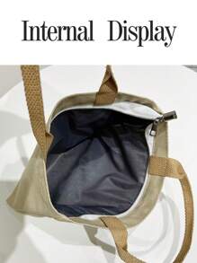 Aangepaste grafische student all-match tote bag, nieuwe canvas handtas, canvas tote bag-ontwerp voor dames, schattige tas met berenlogo