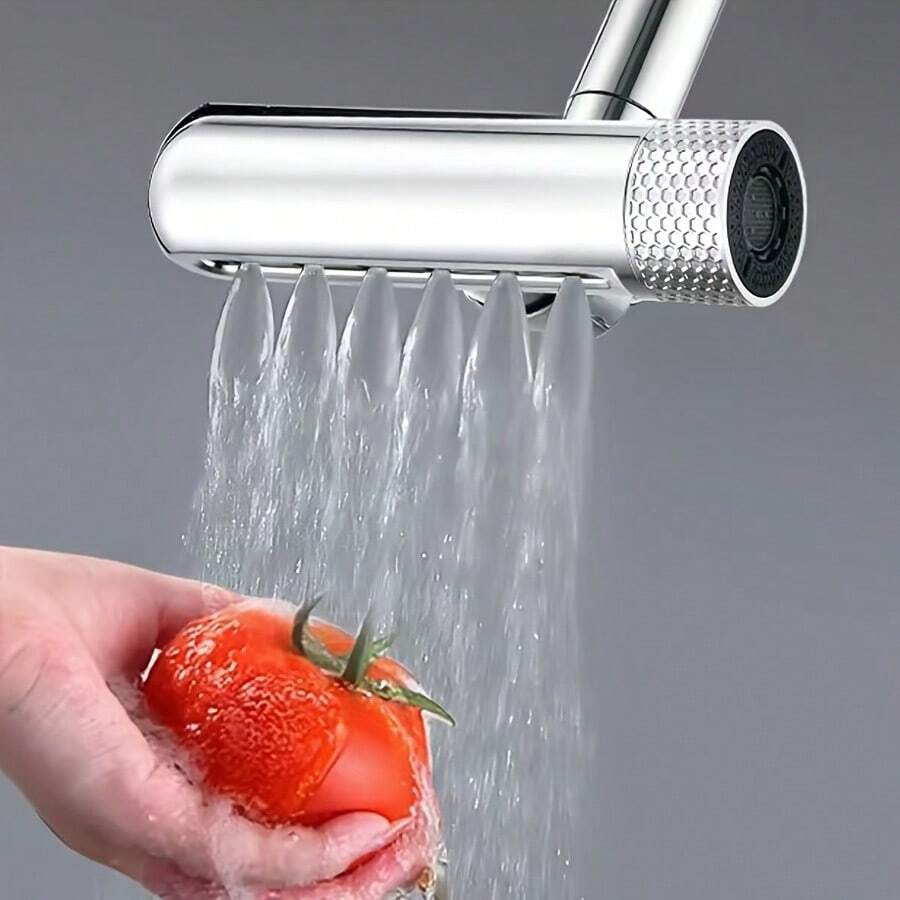 1pc Multifunctional Faucet Adapter, 6 Water Outlet Modes, Suitable For Bathroom Bathtub Sink Kitchen Faucet, Sink Faucet Replacement Accessory, Home Essential