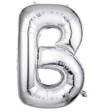 16 英寸银色/金色字母和数字气球铝箔氦气银色/金色字母派对气球字母和数字气球铝箔适用于生日婚礼周年派对装饰 - 銀色 - 查看 20