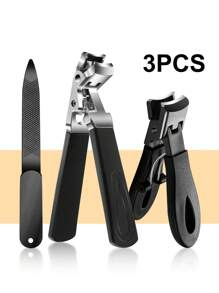 YUANDU Thick Toenail Clipper For Elderly, Angled Head Long Handle Toe Nail Clippers, Suitable For Seniors, Wide Opening Jaws, Heavy Duty Big Thumb Nail Trimmer, Black