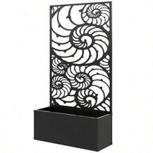 Garden Bed Galvanized Planter Garden Bed With Privacy Pan Metal Construction With Powder Coating Black