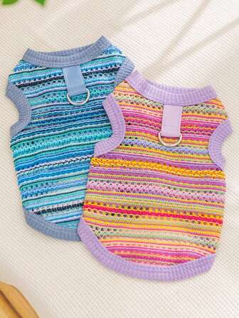 1pc Cute Pet Dog Bohemian Style Vest Casual Homewear, Suitable For Daily Wear