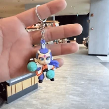 New Nezha 2 Magic Child Havoc In The Sea Keychain, Nezha Cute Decoration Backpack Pendant, PVC Key Chain Gift