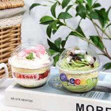 40/30/20/10pcs 250ml/360ml/500ml Round Mousse Cups With Lid, Cake And Party Food Containers, Plastic Containers With Lids Suitable For Desserts, Cakes, Fruits, Living Room, Kitchen And Office, Weddings, Parties, Birthdays, Picnics And Bakeries, Fun And Practical Gifts, Suitable For Halloween Or Christmas Parties