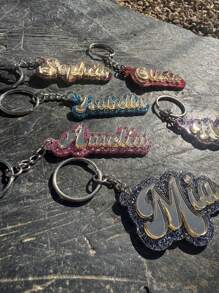 Personalized Glitter Plexiglass Keychain For Kids - Perfect Gift, Backpack Decoration, Unicorn And Glitter, Custom, Personalized, Unique, Customized Ideal Gifts For Her Family, Friends, Pets Christmas Decorations, Personalized Christmas Ornaments, Personalized Gifts, Durable, Engraved, Stainless, Colorful, Cute, Adorable, Funny, Kawaii, Y2K, Stylish, Unisex, Casual, Custom, Ideal Gifts For Her,School Supplies,Back To School,For Office,For School,For Classroom,For Teacher Gifts,For University,For Colleague,For Dorm Rooms,For Teacher,For Boys And Girls,For Teenagers,Junior High School Students,Middle School Students,High School Senior High School Students,College Students,University Students,Freshman,Sophomore,Underclassmen