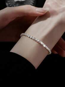 1pc 925 Sterling Silver Luxury Bracelet For Woman Daily Decoration Fine Bracelet - Baby's Breath - View 8