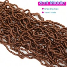 36 Inch New Faux Locs Crochet Braids Hair Super Long Goddess Locs Crochet Hair Curly Wavy Soft Locs Braiding Hair For Women