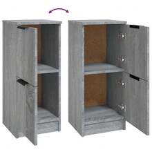 vidaXL Credenze 2 pz Grigio Sonoma 30x30x70 cm in Legno Multistrato - Grigio - Visualizzare 7
