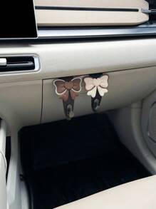 Bowknot Car Hanger, Creative Car Accessory Hanging Hook, Multi-Function Storage Hanger, Fits Glove Box Compartment - Multicolor - View 9