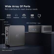 VASOUN M2S 迷你电脑，512GB SSD 8GB DDR4，支持扩展 HDD 和 SSD/N5095 处理器（高达 2.9GHz），迷你台式电脑 WiFi/BT/HDTVx2 支持 4K 双屏显示，适用于办公商务家庭的台式电脑