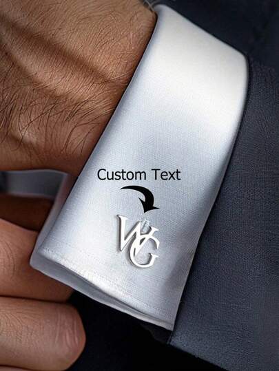 1 Coppia di gemelli personalizzati con iniziali, gemelli in acciaio inossidabile monogramma personalizzati per coppie/amanti/coniugi, gioielli per camicia formale da uomo, vintage, casual, hipster, old money, elegante, carino, personalizzato, unico, idea regalo per lui, idea regalo per lei, fidanzato, fidanzata, famiglia, amici, nonni, anniversario, compleanno, matrimonio, laurea, inaugurazione casa, delicata romantica, urban chill