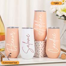 Taça de champanhe personalizada de 180 ml (6 oz), ideal para madrinhas, despedida de solteira, presente de casamento, lembrancinha para madrinhas, taça com tampa, multifuncional, antimofo, decorativa, reutilizável, requintada, de alta qualidade, colorida, moderna, personalizada, única, presente perfeito para ela, namorado, pai, mãe, família, amigos, casa de chá, jardim, escritório, aniversários, Dia dos Namorados, Dia das Mães, Dia dos Pais, formatura, inauguração de casa, copos personalizados, decoração para casa, artigos para casa e decoração, lembrancinhas.