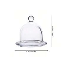 Elegant Glass Dessert Plate, Small Delicate Serving Tray For Cakes, Candies And Creative Tableware