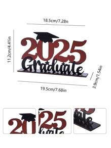1Pc, Grad 2025 Graduation Table Centerpieces Decorations, 2025 Wooden Decorations For Graduation Party Supplies, Class Of 2025 Decorations, Congrats Grad Party Decor, Table Topper Sign, High School/College/University Graduation Party Decor Gifts Birthday