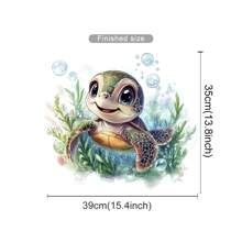 Pegatinas de pared con diseños de tortugas de dibujos animados de la serie de vida marina, impermeables, para decoración de habitaciones de niños, salas de estar, baños, dormitorios y talla grande, regalos ideales para cumpleaños, graduación y decoración del hogar.