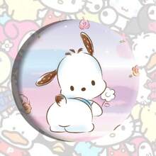 Sanrio 1 pièce Insigne à bulles des personnages Sanrio, broche dessin animé en alliage d'étain de 5,8 cm, accessoire