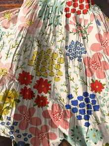 Plus Size Women's Casual Floral & Plant Print Pull-On Elastic Waist Long Skirt, Elegant Style For Spring/Summer - Red - View 3