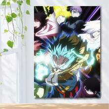 Framed Decoration Popular My Hero Superpower School Anime Poster Painting Canvas Wall Art Bedroom Living Room Hallway Perfect Gift Ideas Winter Decoration Room Decoration