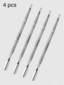 1pc/2pcs/4pcs/6pcs/10pcs Silvery Nail Dead Skin Fork, Double Head Stainless Steel Nail Cuticle Trimmer Remover, Nail Cleaner Dead Skin Cuticle Fork Removal Nail Art Tools, For Nail Trimming Dead Skin, Nail Salon, Nail Dead Skin Removal - Silver - View 8