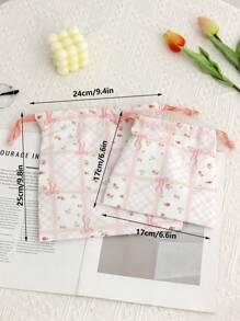 1 件新鲜花卉抽绳化妆包大号化妆包化妆包女士洗漱用品收纳袋旅行洗漱包可重复使用农产品袋带抽绳的平纹细布袋用于购物和存储礼品、体操手袋艺术手袋抽绳袋抽象艺术袋运动员绳袋用于手袋鞋毛巾和日常使用的珠宝礼品袋用于婚礼派对回礼品