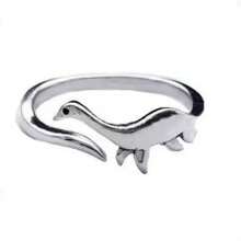 Personalisierter dicker Ring, Dinosaurier-Ring, modernes zierliches Jahrestags-Geschenk