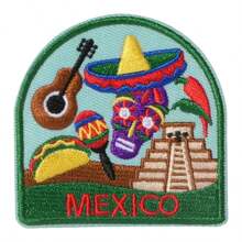 1 paquete de parches bordados de monumentos culturales mundiales, se pueden planchar o coser, adecuado para accesorios de moda DIY para ropa, mochilas, sombreros, con opciones de Alemania, Italia, España, México, Japón, Grecia, colección de insignias de viaje - Multicolor - Ver 13