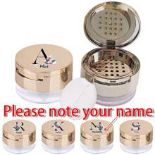 Customized Name High-Quality Cylindrical Makeup Puff Box Equipped With Mirror Acrylic Powder Puff Case Holder With Cosmetic Puff Great Beauty Tool For All Ages Suitable For Daily Makeup Routines And Travel-Friendly Use Dustproof Design,For Holiday Beach, Bathroom Collection, Bedroom Collection, Large Capacity