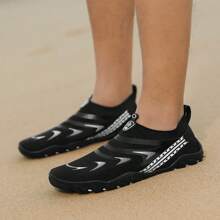 Men's Outdoor Water Sports Fishing Shoes, Wading Shoes, Beach Diving Shoes, Rubber Non-Slip Lightweight Water Shoes For Swimming - Black - View 3