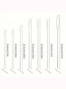 7 Stücke Edelstahl Fadenfädelnadeln, Kabel-Design Öhr-Nadeln für DIY Schmuckherstellung und Armband Bastel Werkzeuge