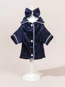 Camisa para mascota de colores contrastantes de moda, adecuada para fiestas y atuendos de mascota para días festivos - Multicolor - Ver 1