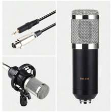 BM800 Professional Condenser Microphone Podcast Live Broadcast Equipment USB MIC Microfone Set Studio Mic With Arm Stand Music Recording Equipment For Studio Live Recording And Broadcasting