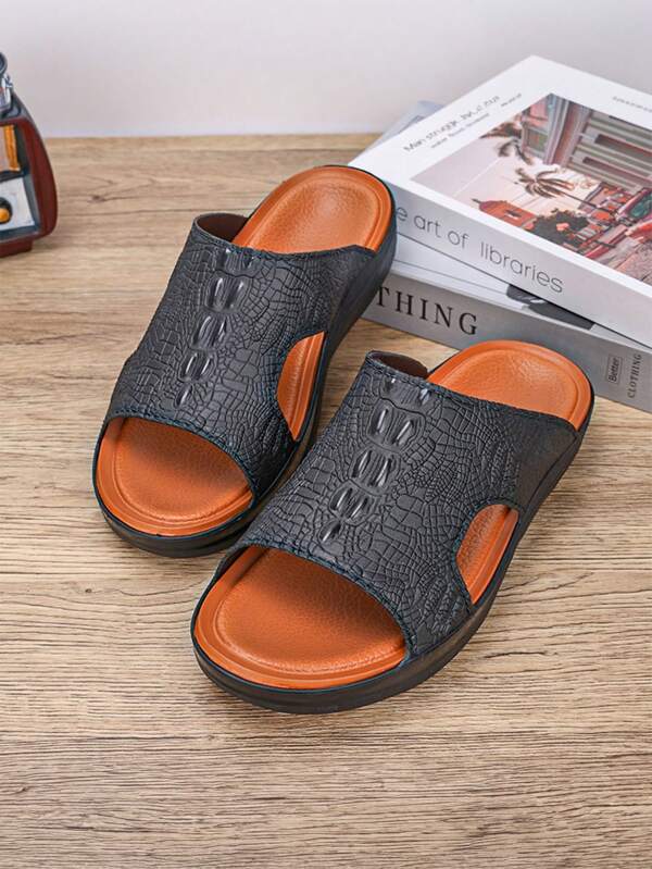 Summer New Retro Men's Sandals 2-In-1 Thick Sole Anti-Slip Versatile Durable Lightweight Breathable Beach Slippers