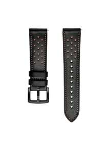 1pc zachte en comfortabele leren horlogeband met creatief rond geperforeerd ontwerp, compatibel met Samsung Galaxy Watch 4/5/6/7 40mm 41mm 44mm 45mm, Watch GT2 GT3, Watch. Geschikt voor zakelijke herenkleding en feest-/buiten-/dagelijkse kleding voor dames, snel los te maken smartwatch-accessoire