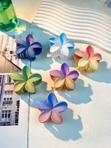 6pcs Flower Hair Clips - Suitable For Thick Hair, Strong Grip, Hawaiian Style, Adorable Hair Accessories, Thin Hair Purple Flower Claws, Women And Girls Holiday Gift Hair Styling, 6pcs Large Colorful,Flower Claw Hair Jaw Clip Hair Clamps Hair Clutch Hair Catcher Clip, Beach Accessories, Claw Clip Fall Winter For Vacation Outfits Woman