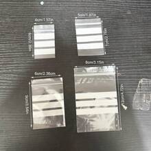 100 Peças/Sacos Sacos de plástico com zíper autosselante transparente para embalagem de varejo, Bolsa de armazenamento com zíper, Escrevível, Acessórios para Joias, Armazenamento de Miçangas e Gemas, Autosselante e Reutilizável