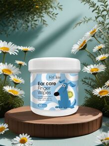 FurGlow 50 pièces Lingettes de nettoyage en profondeur, élimination des odeurs, douces pour les doigts pour chiens, chats et petits animaux de compagnie