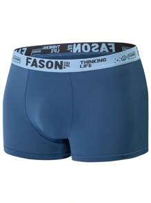 4pcs Men's Solid Color Underwear, Youth Boxer Briefs, Breathable And Comfortable Bottoms - Multicolor - View 3