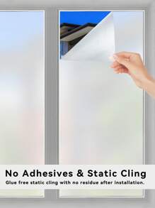 1PC Frosted Sunshade Anti-Privacy Window Film, UV Protection, Electrostatic Adsorption, Suitable For Bathroom, Living Room, Home, Office Door Decoration Frosted Gifts Birthday Graduation