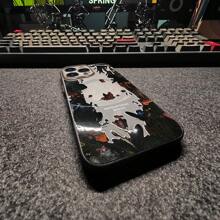 1 件森林与鸟花卉设计轻薄哑光黑色可拆卸磁性无线充电手机壳，适用于 Magsafe 充电 - 彩色 - 查看 6