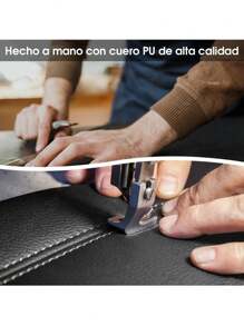 Caja de reloj con 6 compartimentos de piel sintética negra y forro blanco, con tapa de cristal, cojín extraíble, regalo creativo de Navidad - Negro - Ver 5