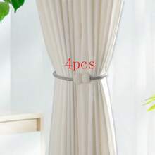 Juego de 4 sujetacortinas elegantes con perlas falsas, soportes modernos de decoración del hogar para cortinas de sala de estar y dormitorio