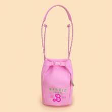 Miniso Barbie Series Shoulder Bag, Cute Strap Water Bottle Bag ,Bucket Bag (Pink) - Pink - View 1